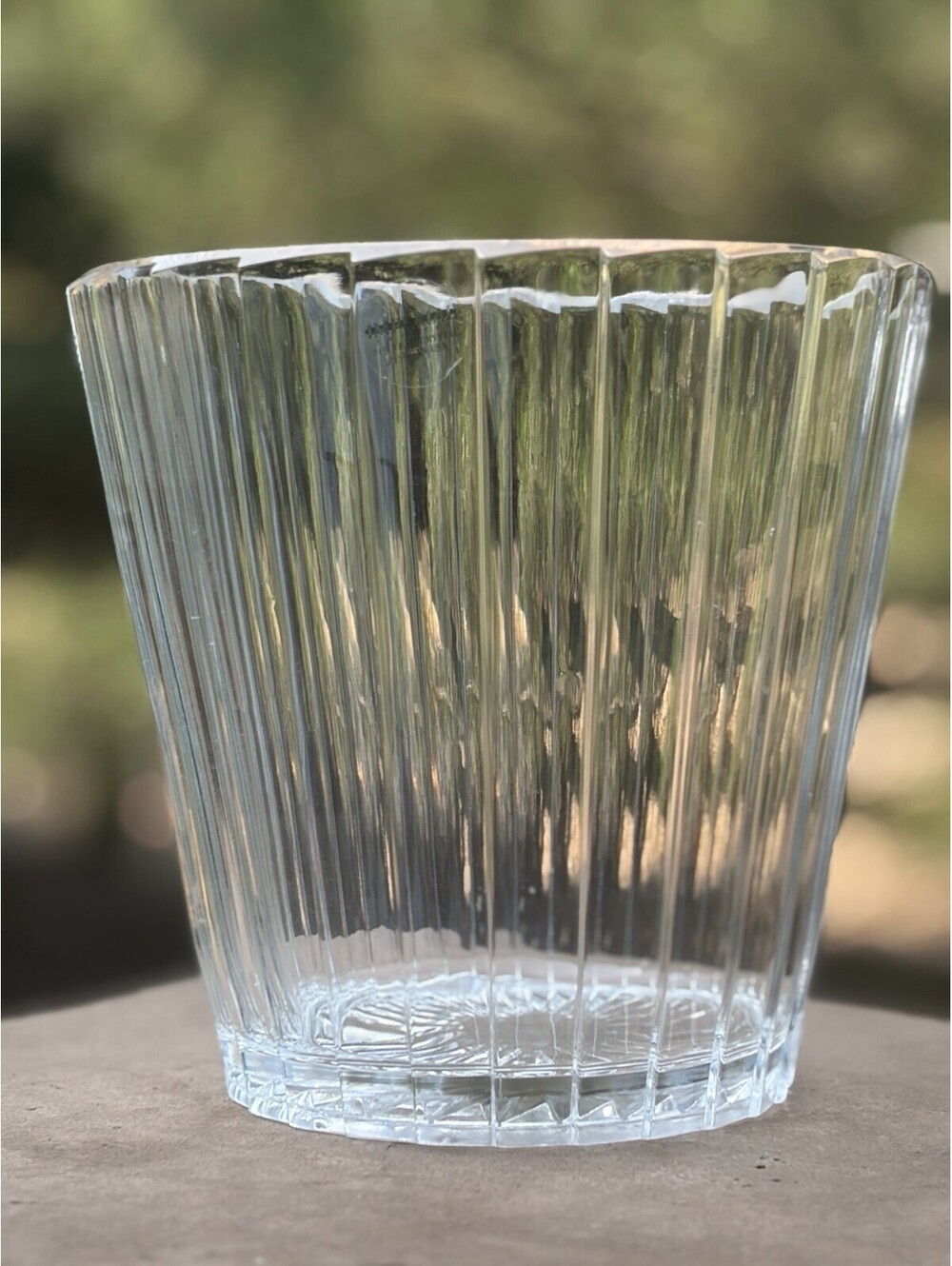 Imperial Glass Clear Ice Tub Champagne Bucket EUC